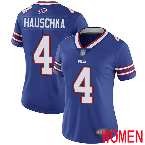 Women Buffalo Bills #4 Stephen Hauschka Royal Blue Team Color Vapor Untouchable Limited Player NFL Jersey